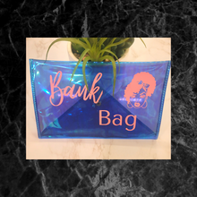 Load image into Gallery viewer, Pink on Blue Bank Bag
