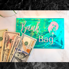Load image into Gallery viewer, Pink on Green Bank Bag
