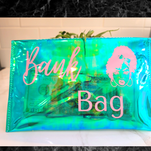Load image into Gallery viewer, Pink on Green Bank Bag
