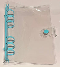 Load image into Gallery viewer, Clear Blue Blossom A6 Binder
