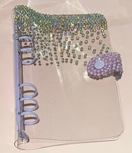 Load image into Gallery viewer, Clear Purple Diamond Luxury A6 Binder
